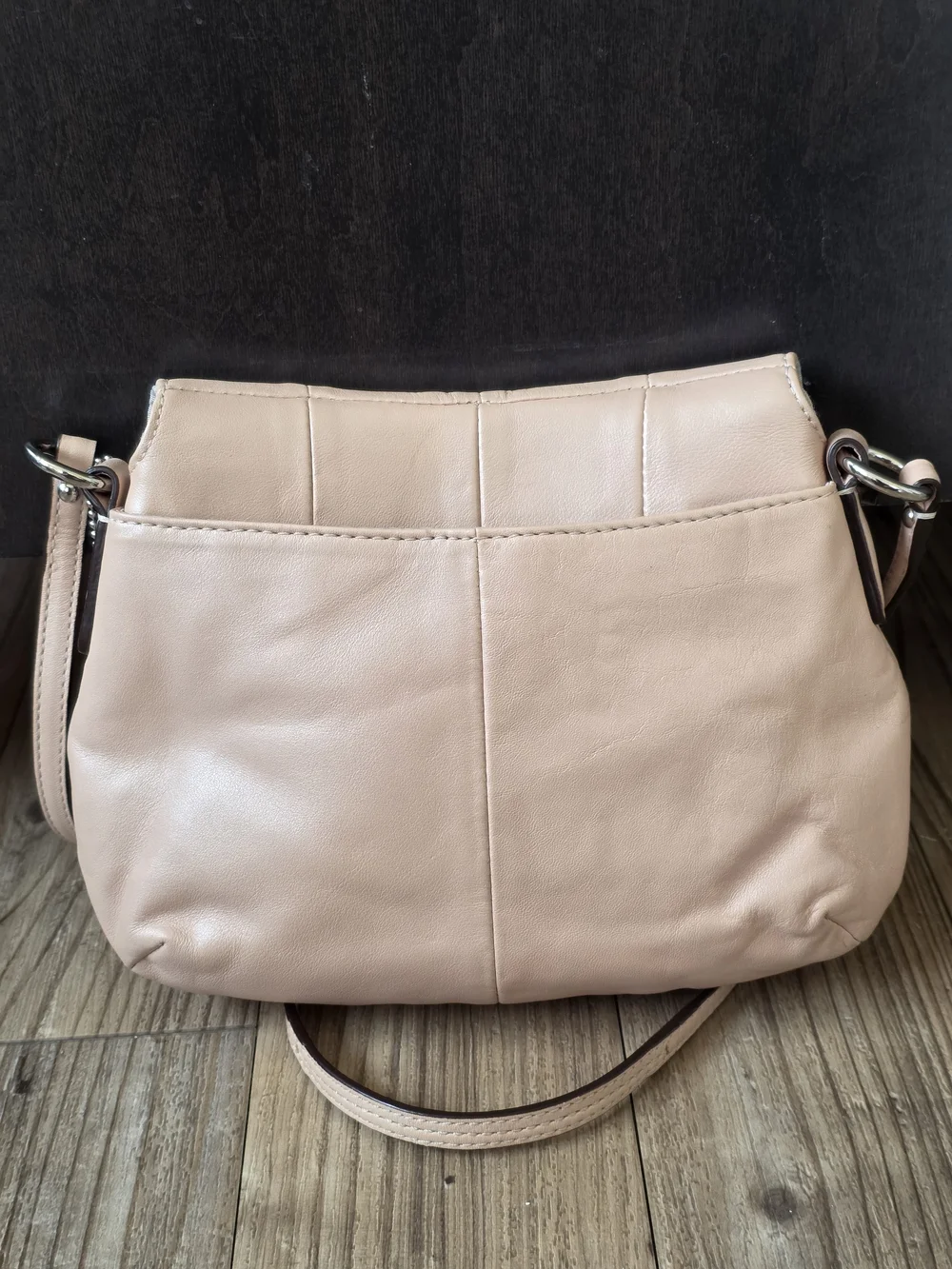 Coach Blush Pink Leather Crossbody with Gold-Tone Buckle